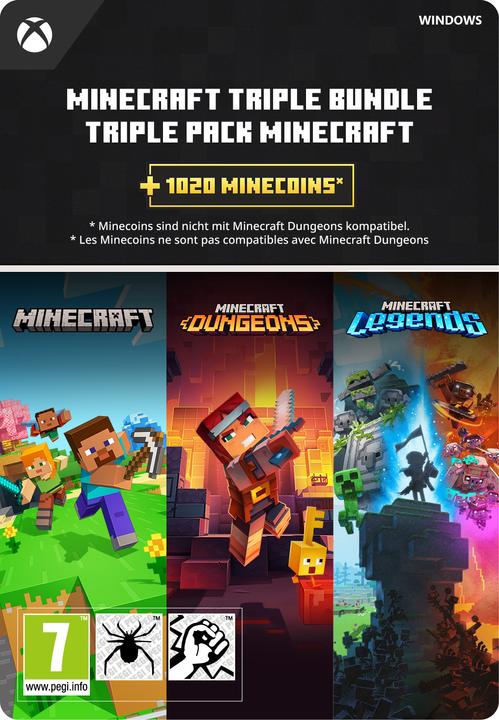 Actual product image Microsoft Xbox Minecraft Triple Bundle Windows Download Code (Windows)