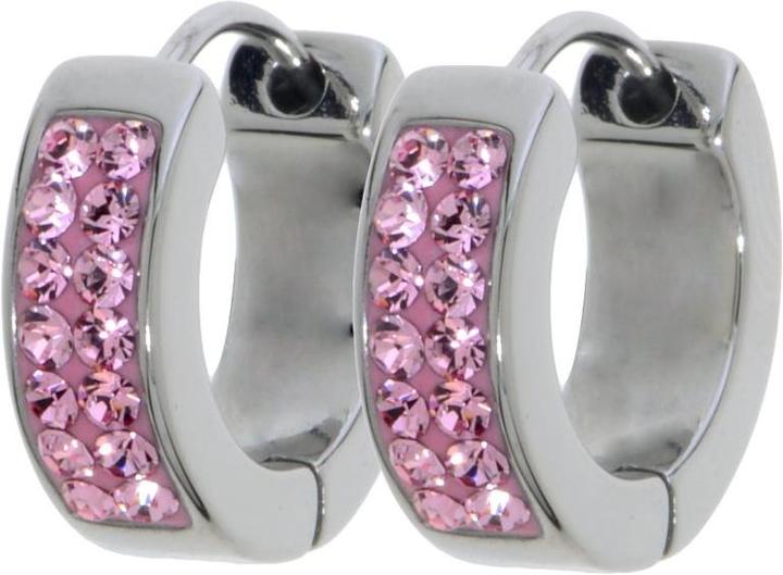 Bijouteria Breite Ohrringe (Edelstahl, Swarovski Kristall)