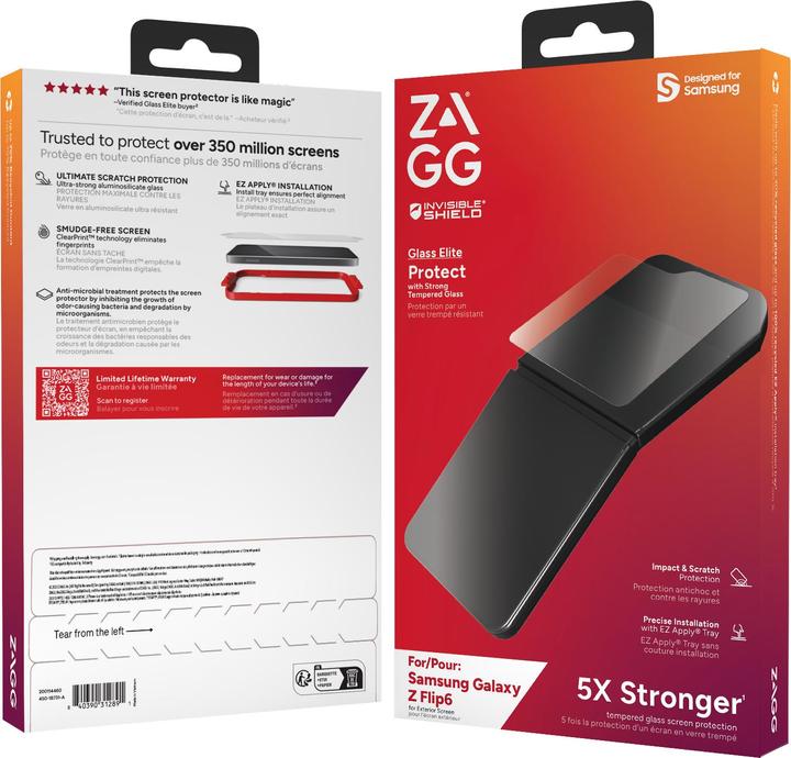 Image du produit Zagg Glass Elite (1 pièce(s), Samsung Galaxy Z Flip6)