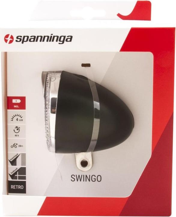 Actual product image Spanninga Swingo XB Battery Front Light StVZO