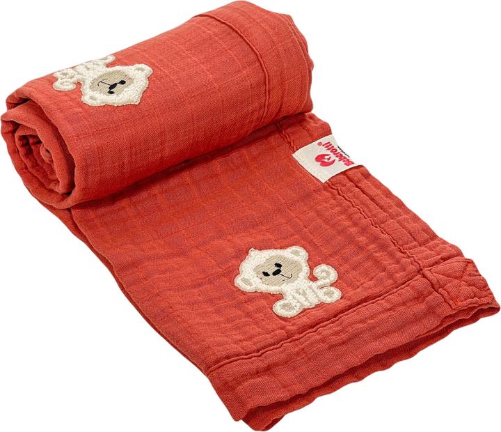 Beberotti 2 Layered Embroifered Organic Muslin Blanket (95 x 80 cm)