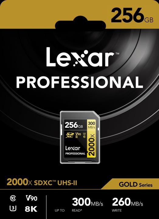 Immagine prodotto Lexar Serie Oro Professionale (256 GB, SDXC, U3, UHS-II)