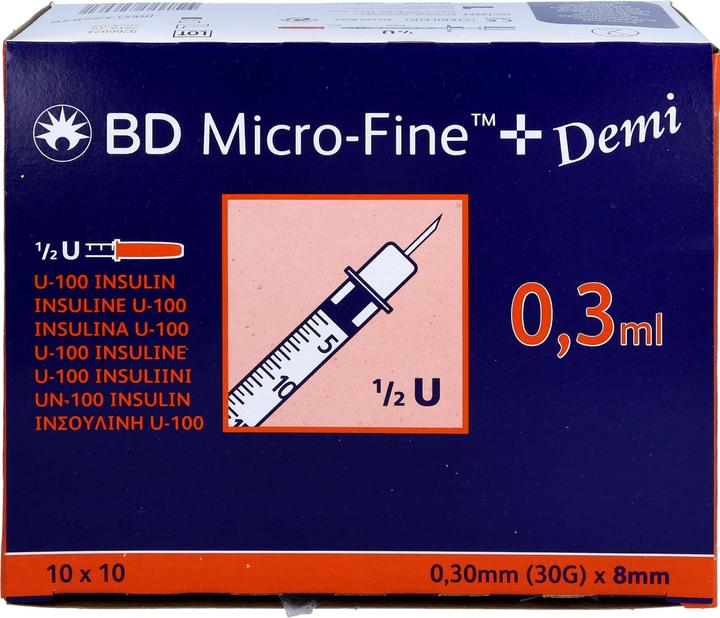 Produktbild BD U100 Insulin Spritzen (Insulinspritze)