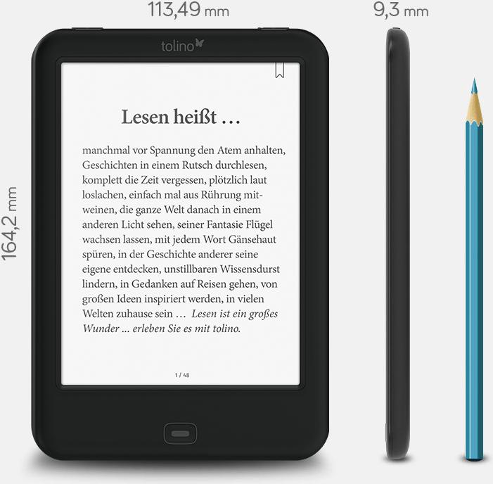 Immagine prodotto tolino shine 2 HD (6", 4 GB, Nero)