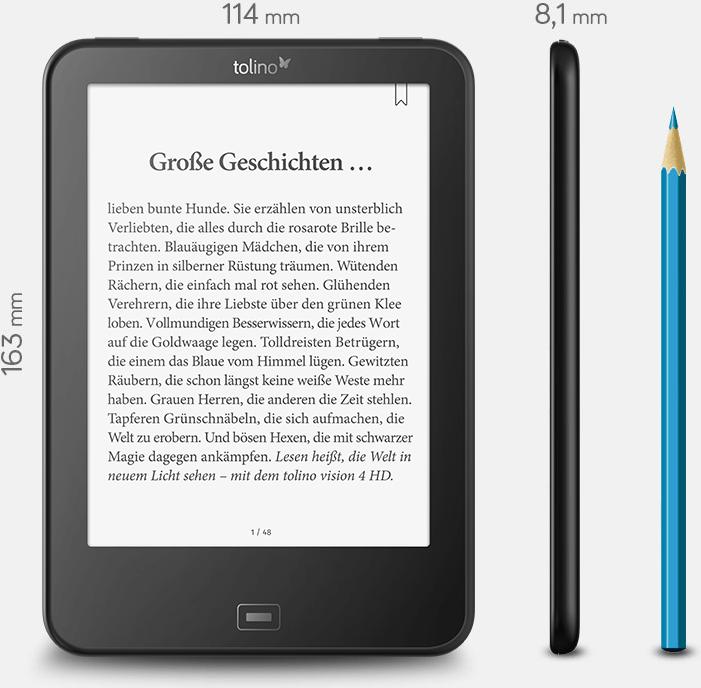 Immagine prodotto tolino vision 4 HD (6", 8 GB, Nero)