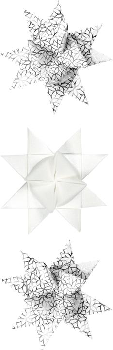 Produktbild Ursus Faltstreifen Fröbelsterne 1,5x45cmVE=80 Stück 2 Designs weiss/silber (80 x)