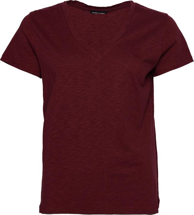 Actual product image Superdry Woman's embroidered and flamed v-neck T-shirt (XXS)