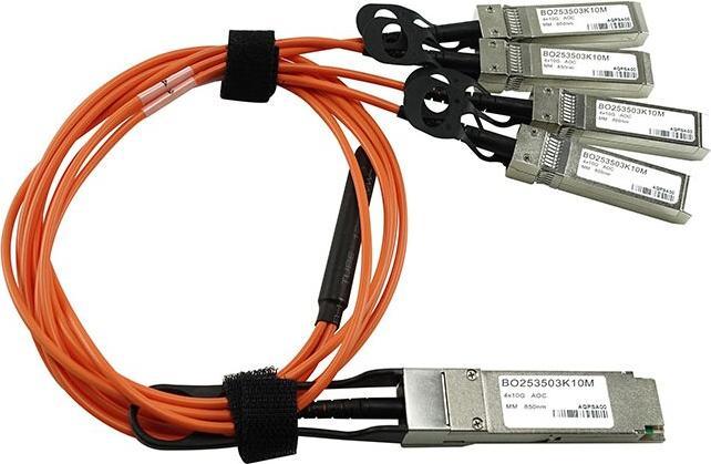 Produktbild BlueOptics Cumulus QSFP-4xSFP+-AOC-25M kompatibles AOC QSFP BO253503K25M