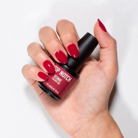 Actual product image Mesauda Top Notch Iconic 224 Mulberry 14ml Semi-Permanent Nail Polish (224 Mulberry, Top coat)
