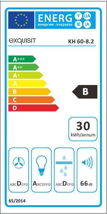 Energy Label Exquisit KH 60-8 (Wall hood)