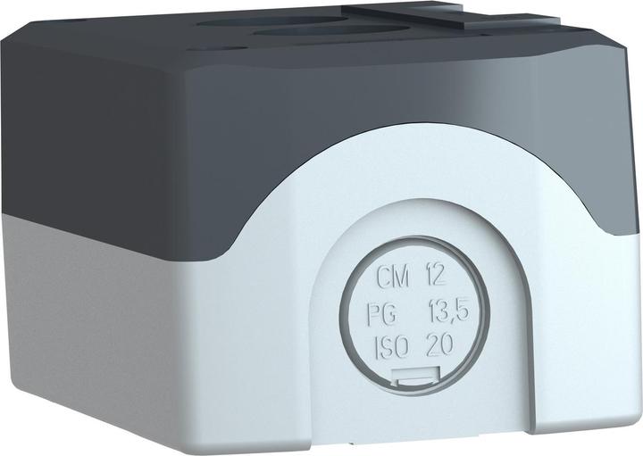 Produktbild Schneider Electric Tastergehäuse 22mm 2 Loch grau
