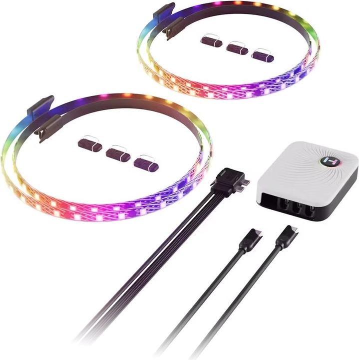 Hyte Ls30 RGB Light Strips Blk 2pk + Np (Green, Blue, Red)