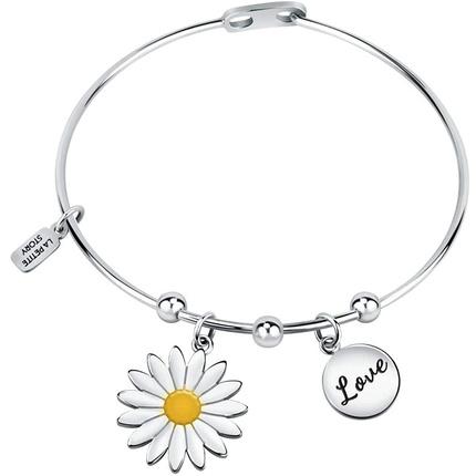 La Petite Story Solid bracelet with Love LPS05ASD20 pendants (L)