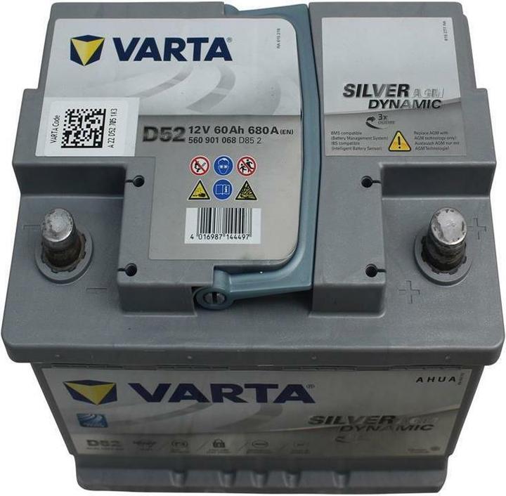 Image du produit Varta AGA dynamique argent D52 (12 V, 60 Ah, 680 A)
