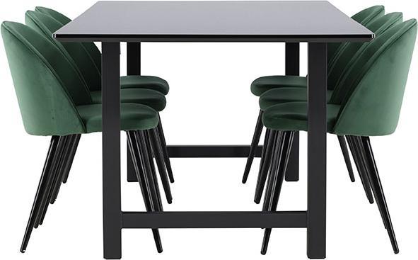Produktbild Ebuy24 Essgruppe Oslo schwarz (220 x 100 x 75 cm)