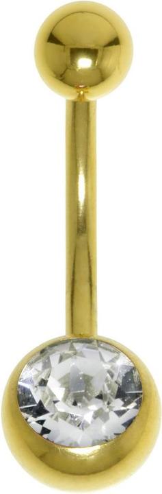 Immagine prodotto Bijouteria Piercing ventre (Rivestimento in PVD (colore oro), Cristallo premium, Acciaio chirurgico 316L)