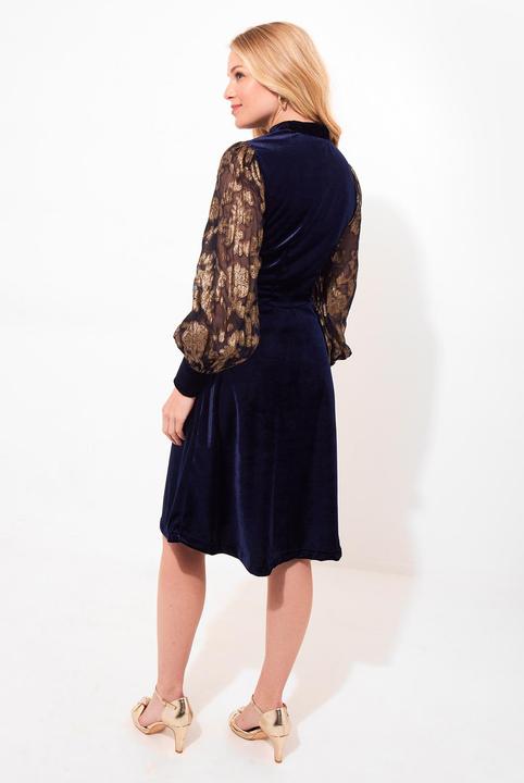 Image du produit Joe Browns Robe en velours à manches contrastées et brodées (38)