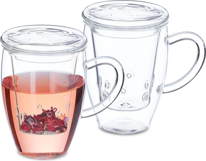 Produktbild Relaxdays 2x Teeglas (450 ml, 2 x)