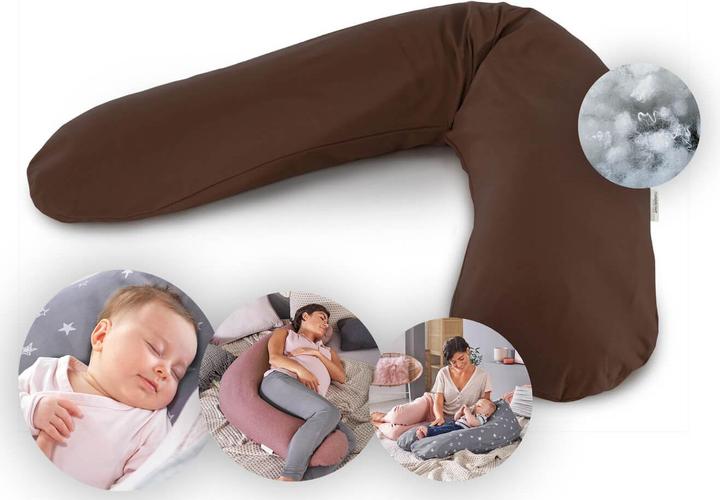 Actual product image Theraline Nursing pillow "The Original" with polyester hollow fibre filling incl. cover 190 cm (190 cm)