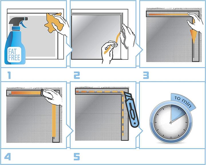 Produktbild Windhager Elastic Fliegengitter (130 x 150 cm)
