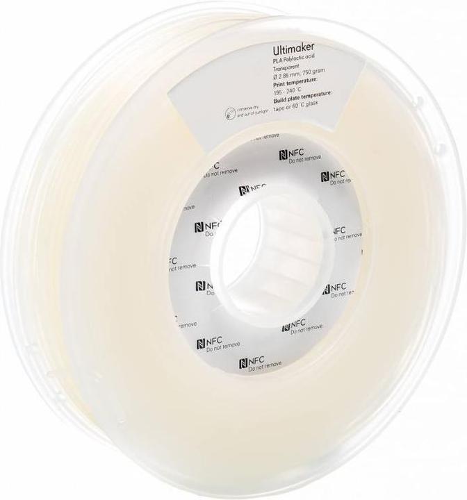 Actual product image Ultimaker Filament (PLA, 2.85 mm, 750 g, Transparent)