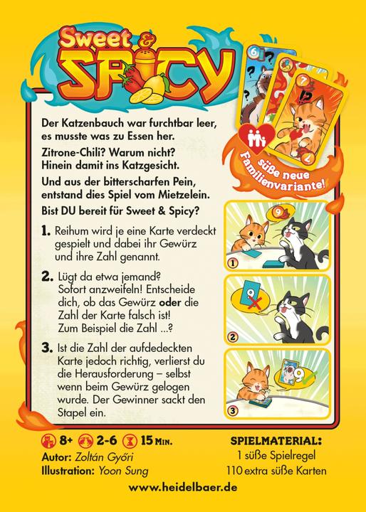 Productafbeelding HG011 - Zoet & Pikant, kaartspel, voor 2-6 spelers, vanaf 8 jaar (DE uitgave) (Duits)