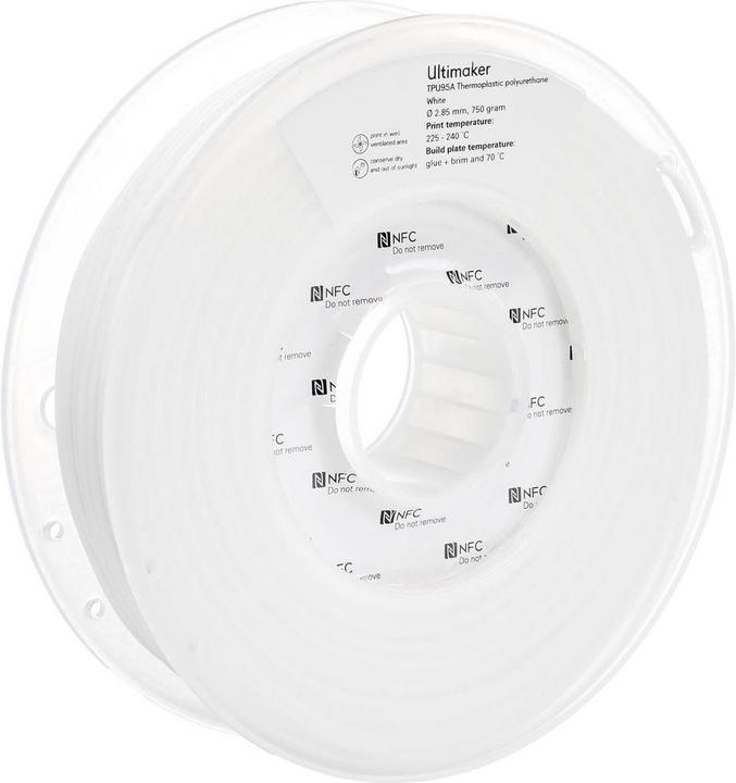 Ultimaker Filament (TPU, 2.85 mm, 750 g, Weiss)