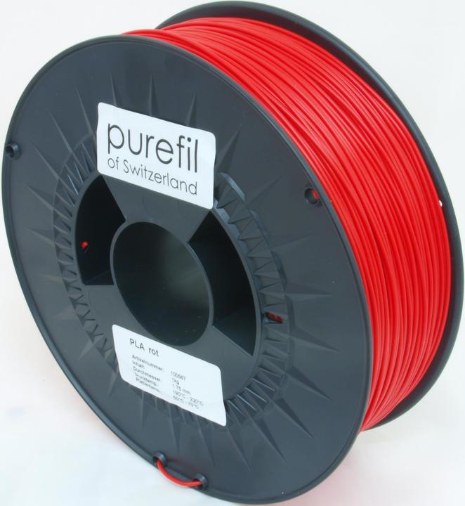 Actual product image Purefil Filament (PLA, 1.75 mm, 1000 g, Red)