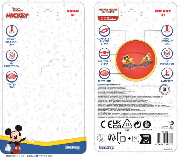 Produktbild Bestway Disney® Schwimmbrille Mickey Maus & Donald Duck ab 3 Jahren