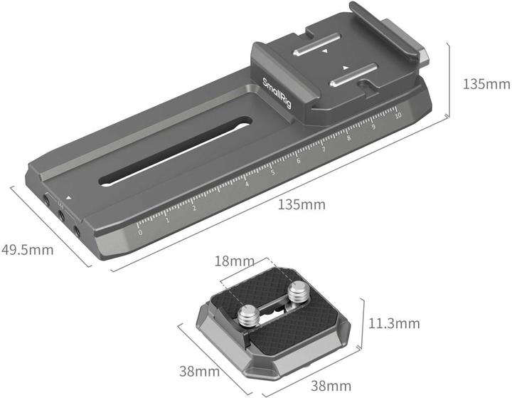 SmallRig HawkLock H38 Manfrotto Snelkoppelingsplaat voor DJI Stabilisatoren 4638 (Gimbal montageplaat)