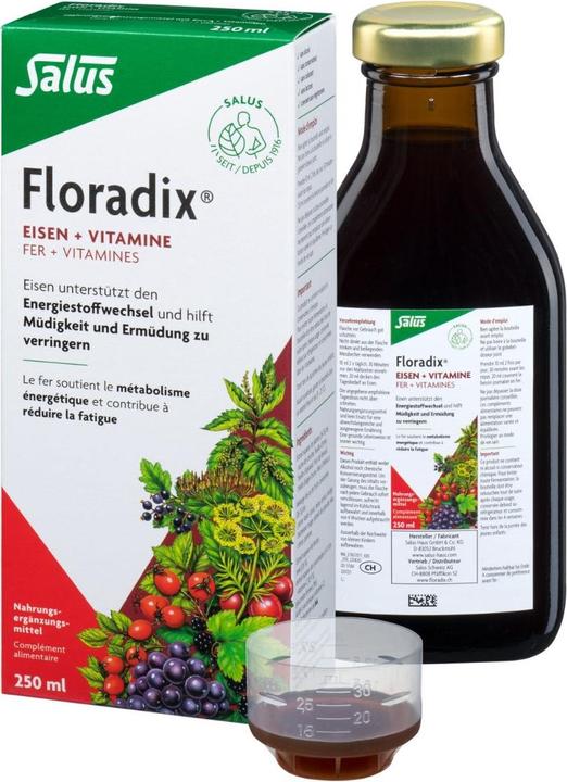Image du produit Floradix Vitamines et Fer organique (1 pièce(s), Liquide, 614 g)