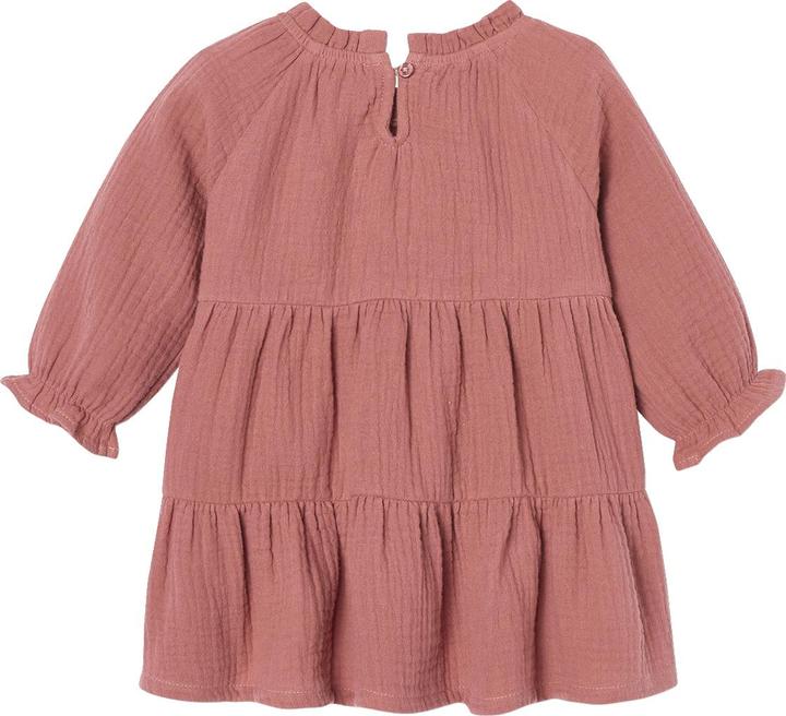 Vertbaudet Mädchen Baby Volantkleid aus Baumwollmusselin