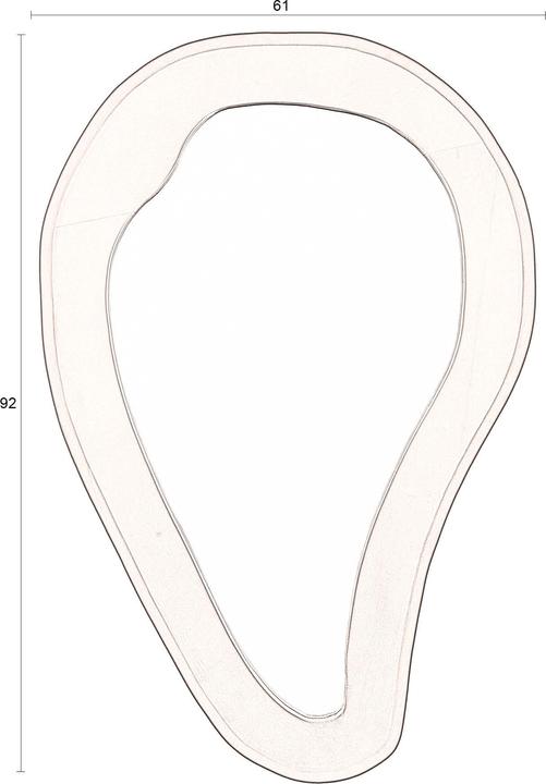 Actual product image Dutchbone Aren Mirror Wood Black L