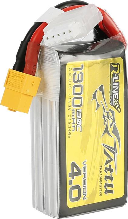 Produktbild Tattu Akumulator R-Line Version 4.0 1300mAh 14,8V 130C 4S1P XT60 (14.80 V, 1300 mAh)