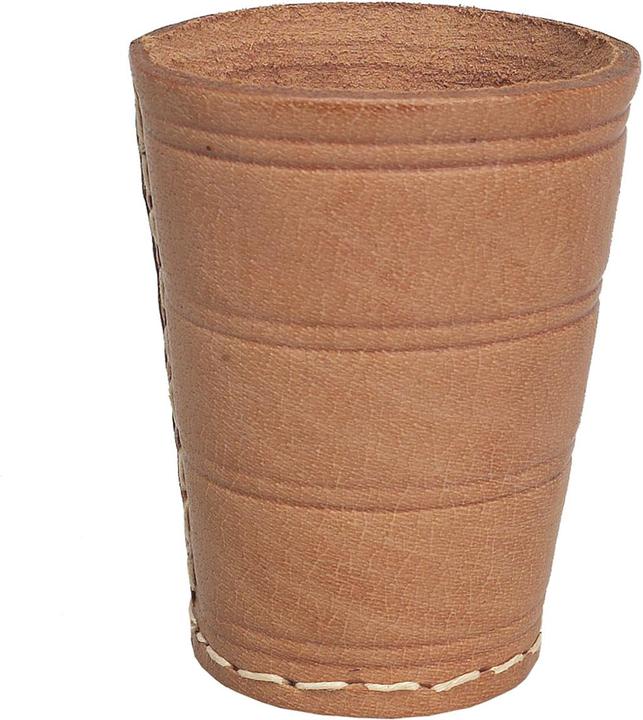 Produktbild Weible Würfelbecher ohne Würfel Rindsleder natur, ø 6.5 cm, Höhe 8.5 cm