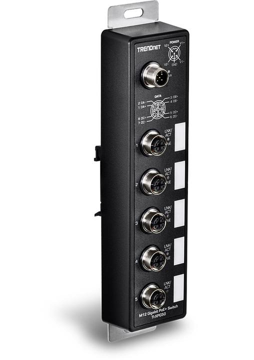 Immagine prodotto Trendnet TI-XPG50 Switch ferroviario PoE+ a 5 porte industriali EN50155 M12 Gigabit (6 Porti)