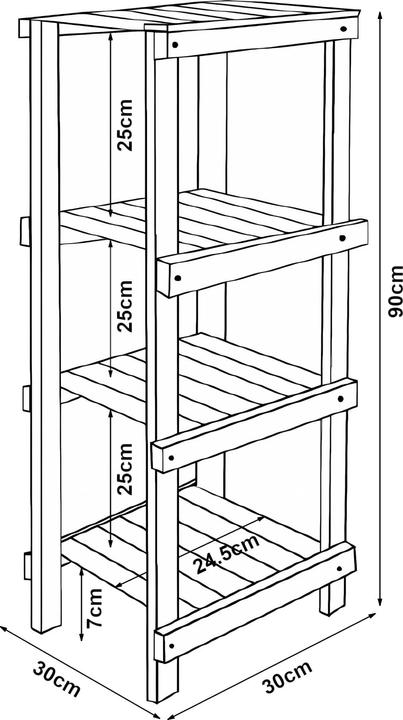 Produktbild En.Casa Kinnula (90 x 30 x 30 cm)