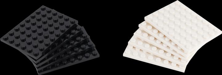 Actual product image LEGO 6x8 Platten Bauplatten 5 x Schwarz und 5 x Weiss - 3036 NEU! Menge 10 Stueck (3036)