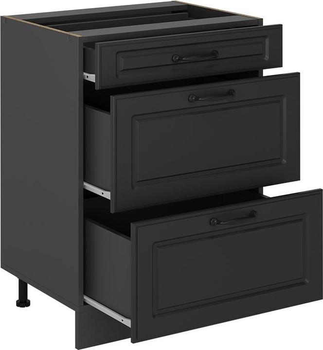 Produktbild Vicco Küchenunterschrank R-Line, Anthrazit Landhaus/Anthrazit, 60 cm mit Schubladen, ohne Arbeitsplatte