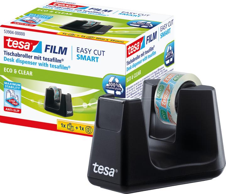 Actual product image tesa EASY CUT SMART adhesive tape dispenser for tables, with anti-slip technology, incl. 1 roll of