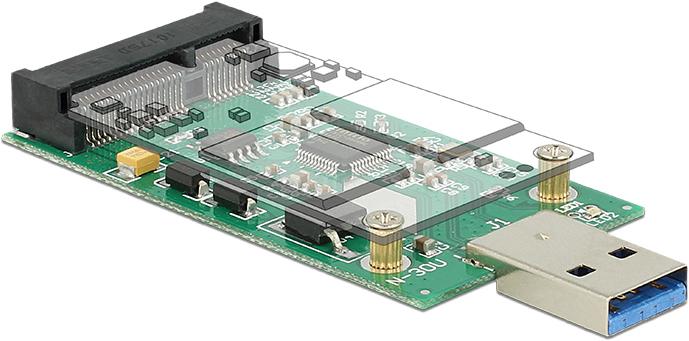 Actual product image Delock Converter USB connector > mSATA full size