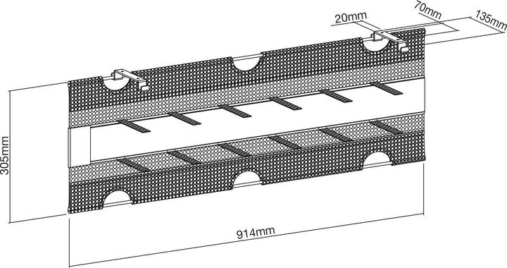 Produktbild InLine Ablagenetz mit Klettlaschen