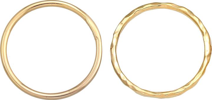 Immagine prodotto Elli Anello a fascia impilabile Set di 2 anelli in argento 925 (54, 925 Argento)