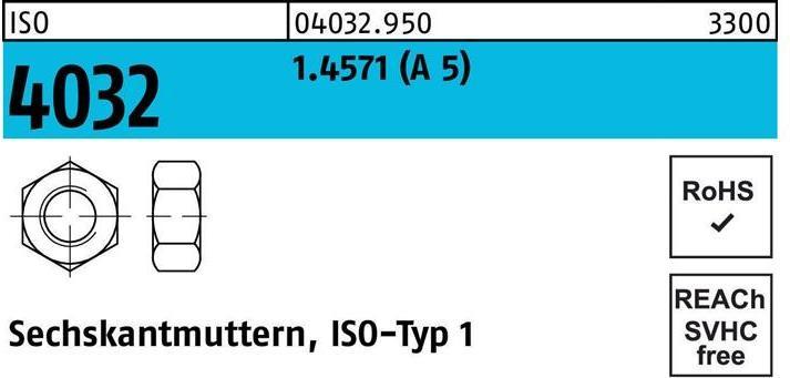 Produktbild Bufab Sechskantmutter ISO 4032 M 27 A 5 (M27)