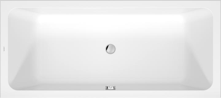 Duravit D-Code Bathtubs, 1800x800mm, rectangular, built-in version, 285 litres, 2 back slopes, white (285 l, 80 cm, 180 cm)