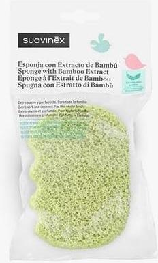 Actual product image Suavinex Bamboo Extract Bath Sponge for Babies and the Whole Family Sensitive Skin Extra Soft Delicate Fragra (Bath bombs)