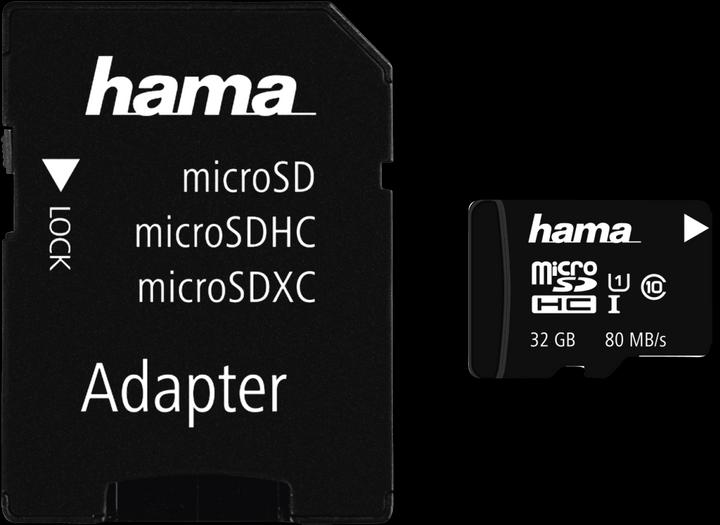 Produktbild Hama Class 10 UHS-I 80MB (32 GB, microSDHC, U1, UHS-I)