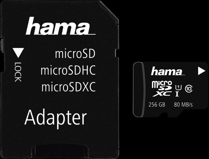 Actual product image Hama microSDXC+adapter/photo (256 GB, microSDXC, U1, UHS-I)