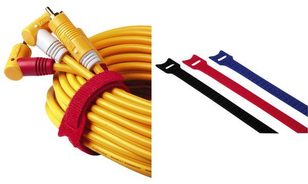 Produktbild Hama Klett-Kabelbinder, 12 Stück (Klettkabelbinder, 145 mm, 12 Stk.)