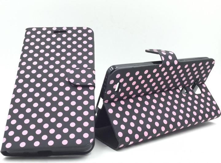 Produktbild König Design Schutzhülle Tasche (Flip Quer) für Handy Huawei Ascend Mate 7 Schwarz / Pink (Huawei Ascend Mate 7)